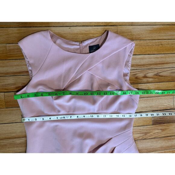 Adrianna Papell | Light Pink Sleeveless Side Ruched Sheath Dress | Size 12 - Picture 12 of 14